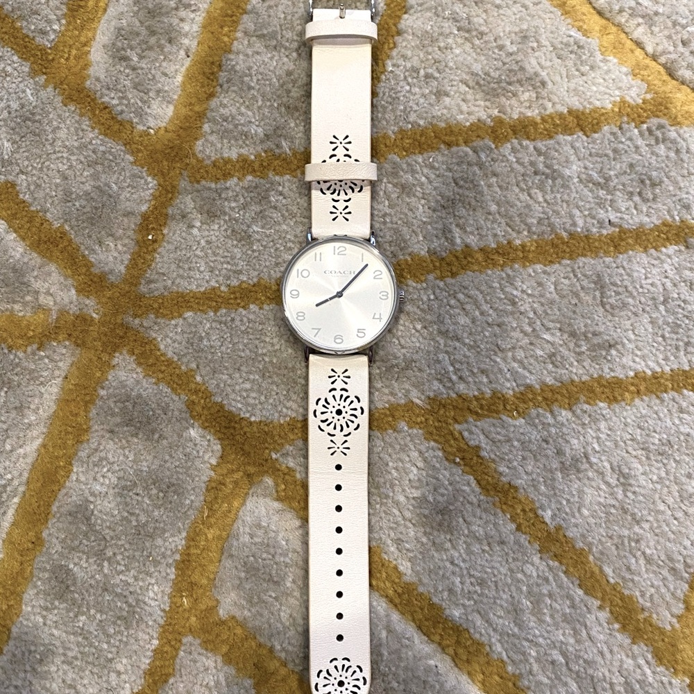 Coach White Watch